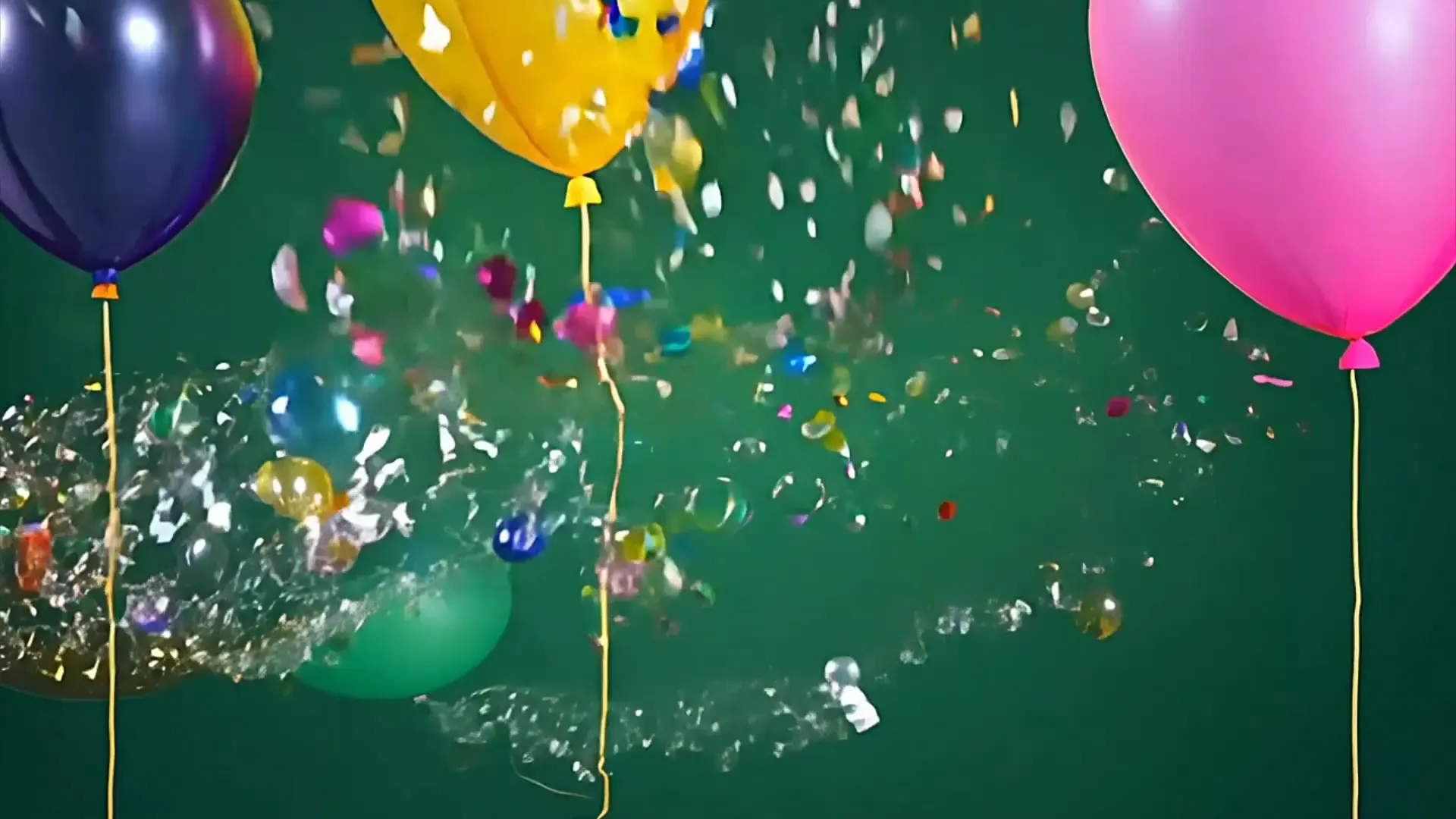 Colorful Balloon Confetti Burst Background for Birthday and Party Videos